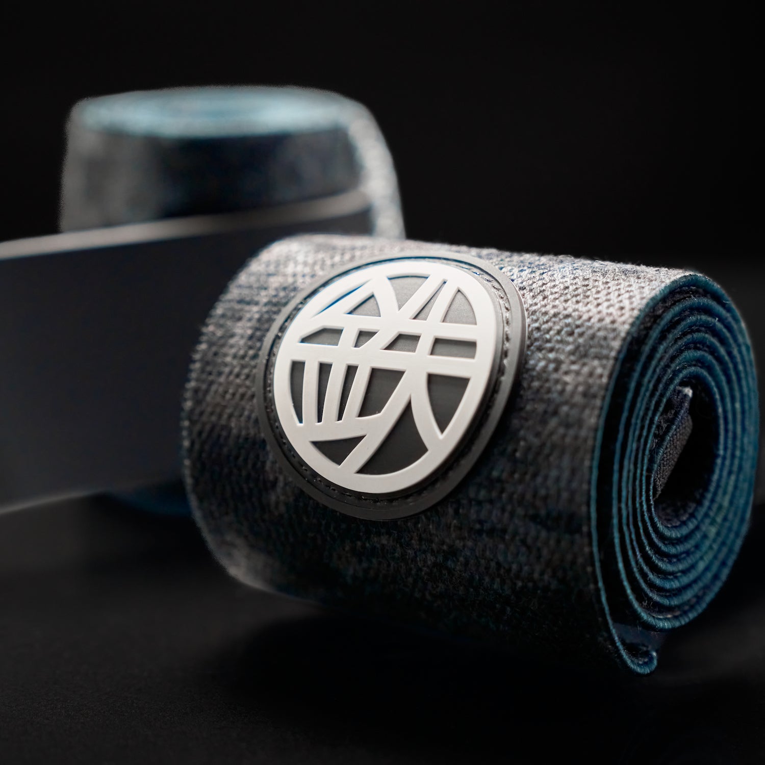 powerlifting wrist wraps silicone label closeup