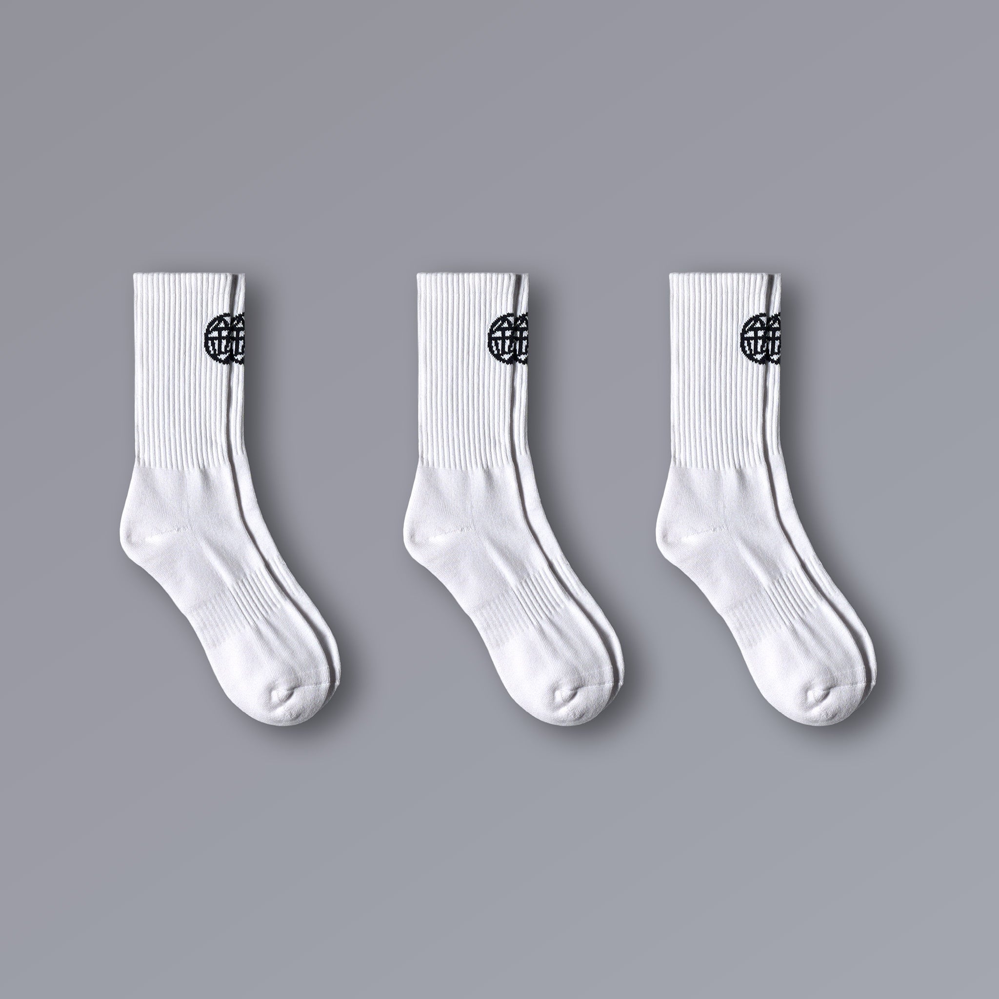 MIST Athletic Socks 3 pack in grey, cushioned training socks