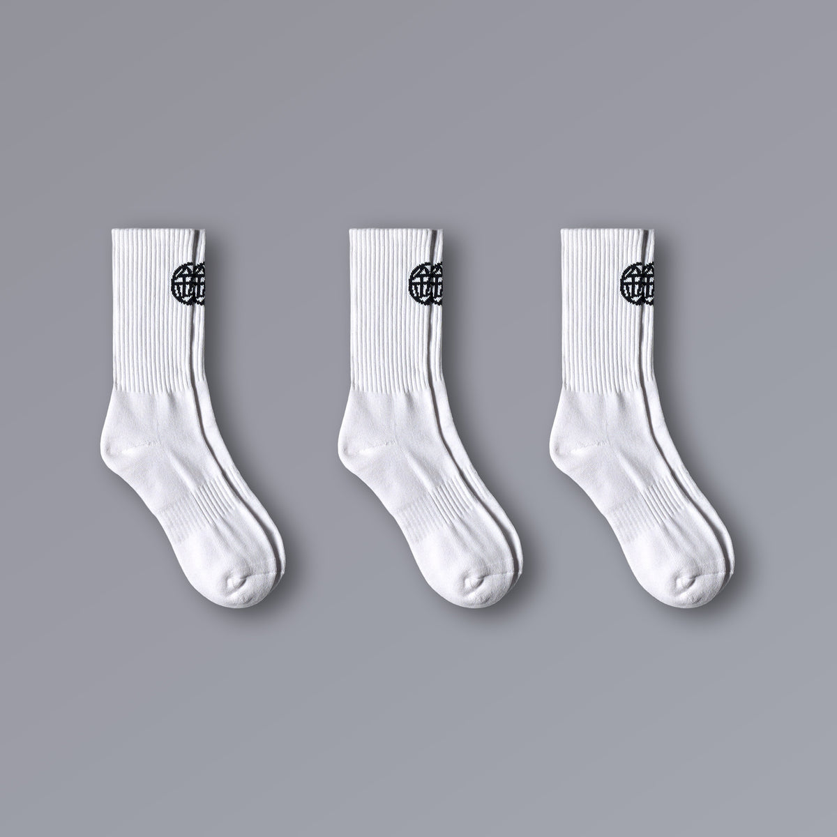 MIST Athletic Socks 3 pack in grey, cushioned training socks