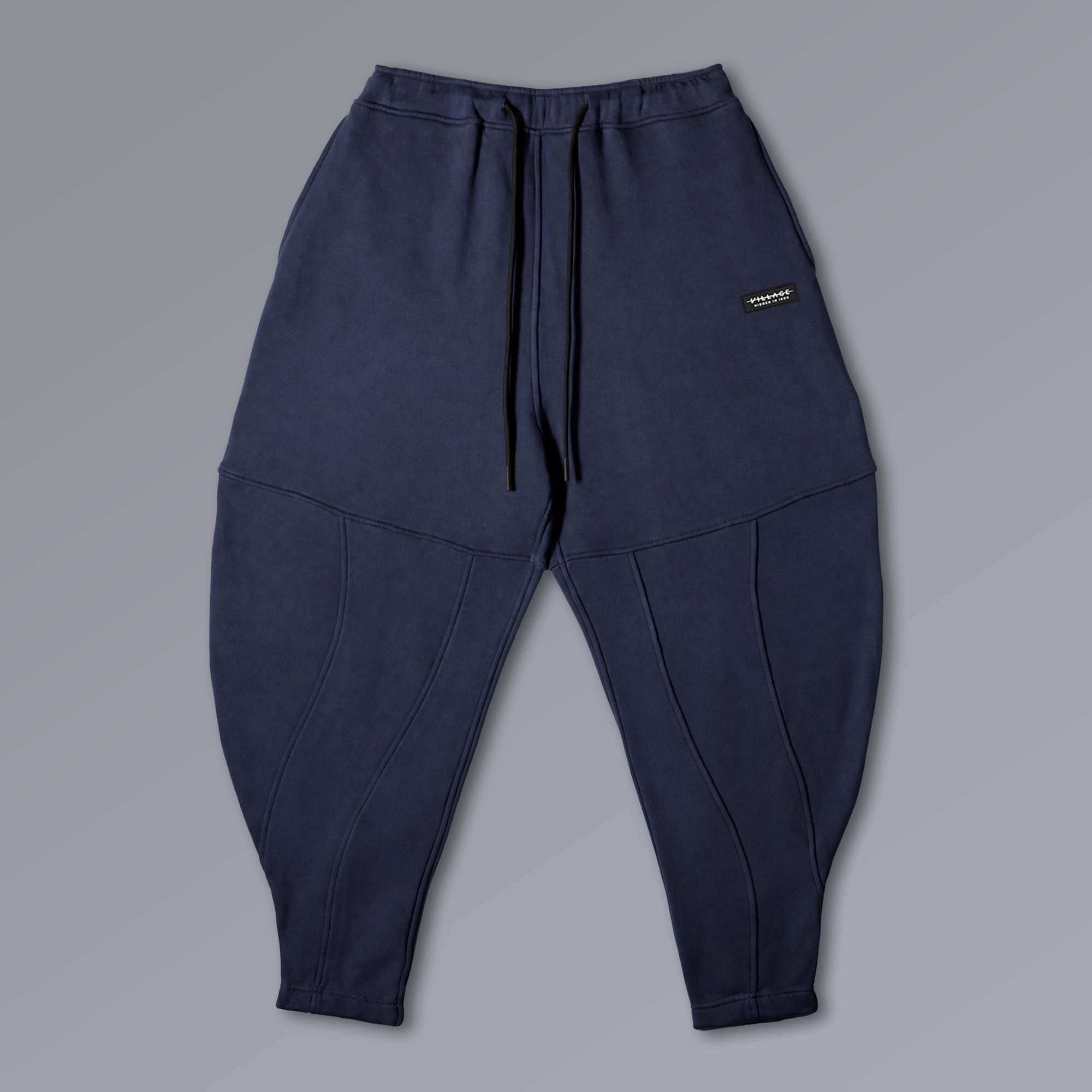 Tobi Sweatpants in MIDNIGHT navy, flat lay | Village Hidden in Iron