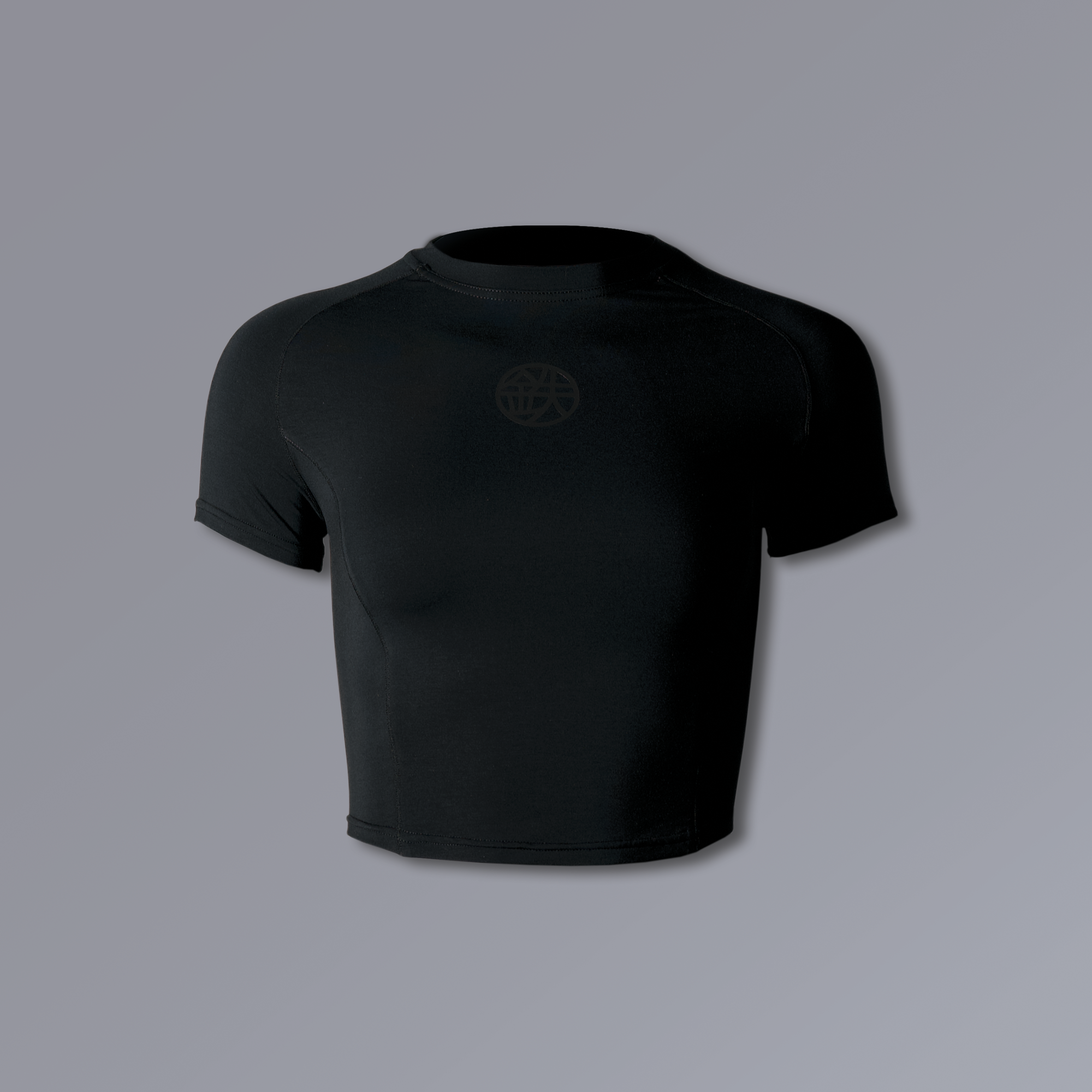 ETERNAL Baby Tee in black, fitted women's gym top