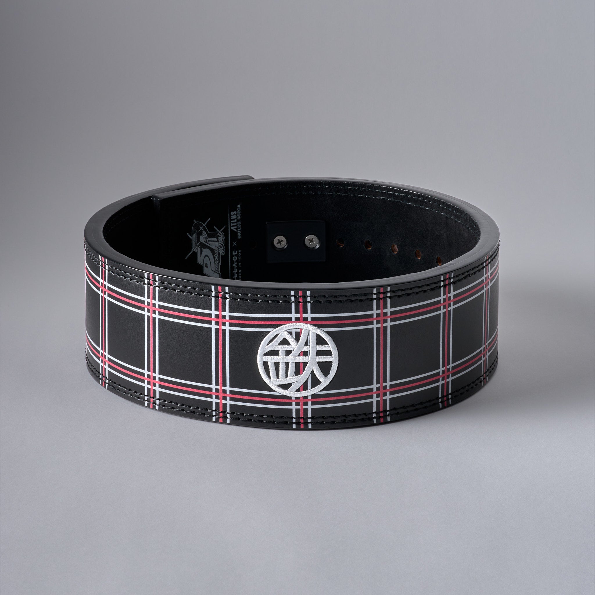 SHUJIN 13mm Persona 5 lever belt in red, black and white