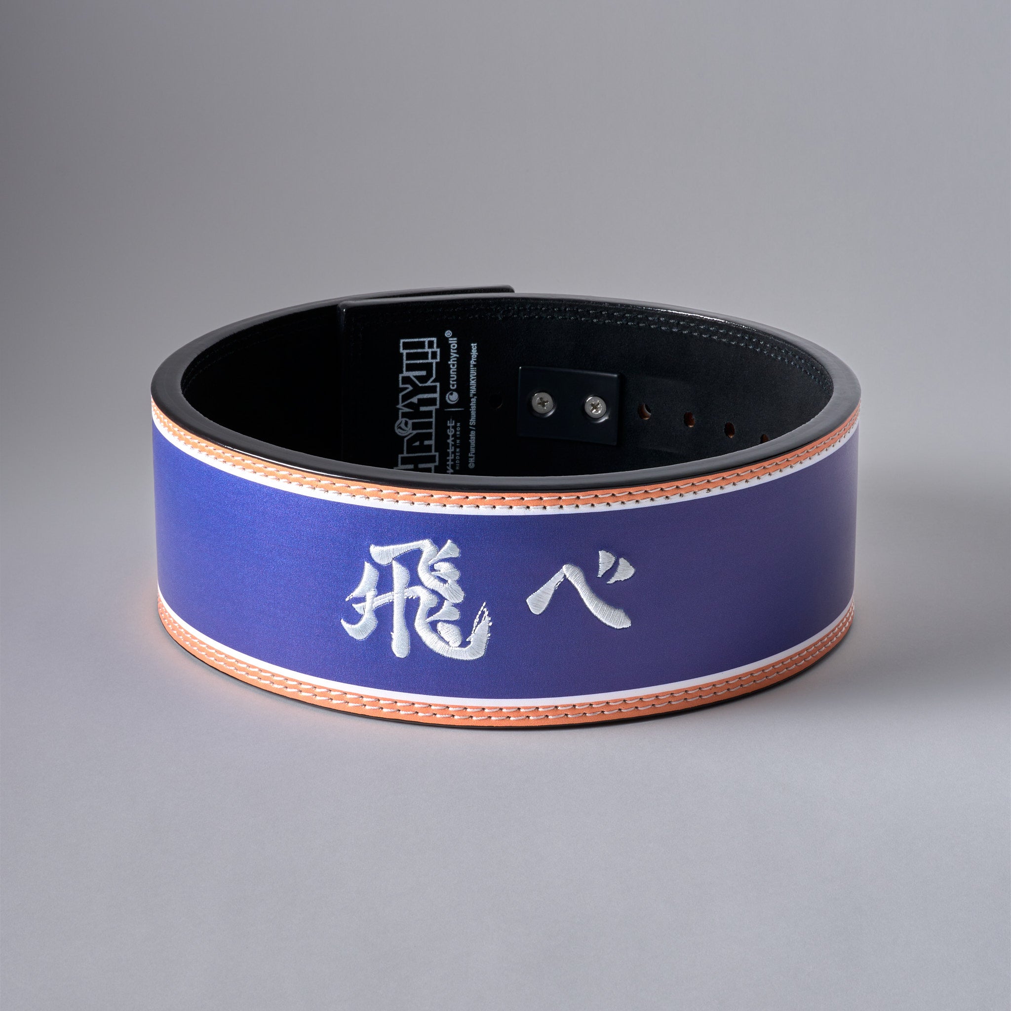 KARASUNO 13mm Haikyuu lever belt in Karasuno orange and black