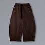 ESPRESSO Hakama Sweatpants in brown, wide-leg barrel fit