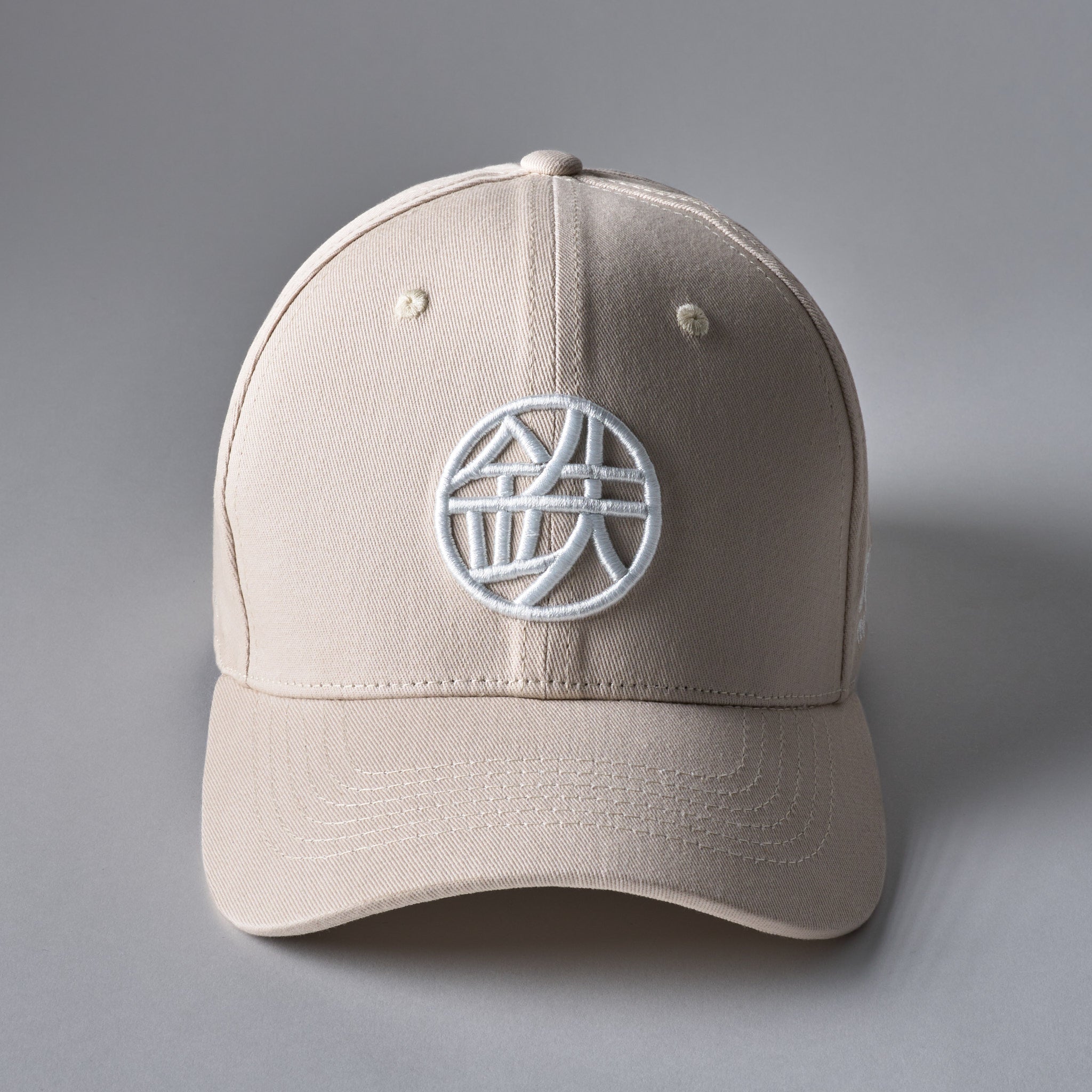 SAND Snapback Hat in cream with structured high crown