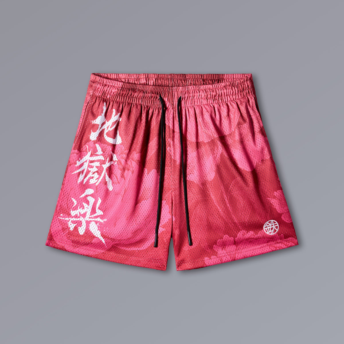 MU DAN Athletic Shorts with Hell's Paradise artwork, 5-inch mesh