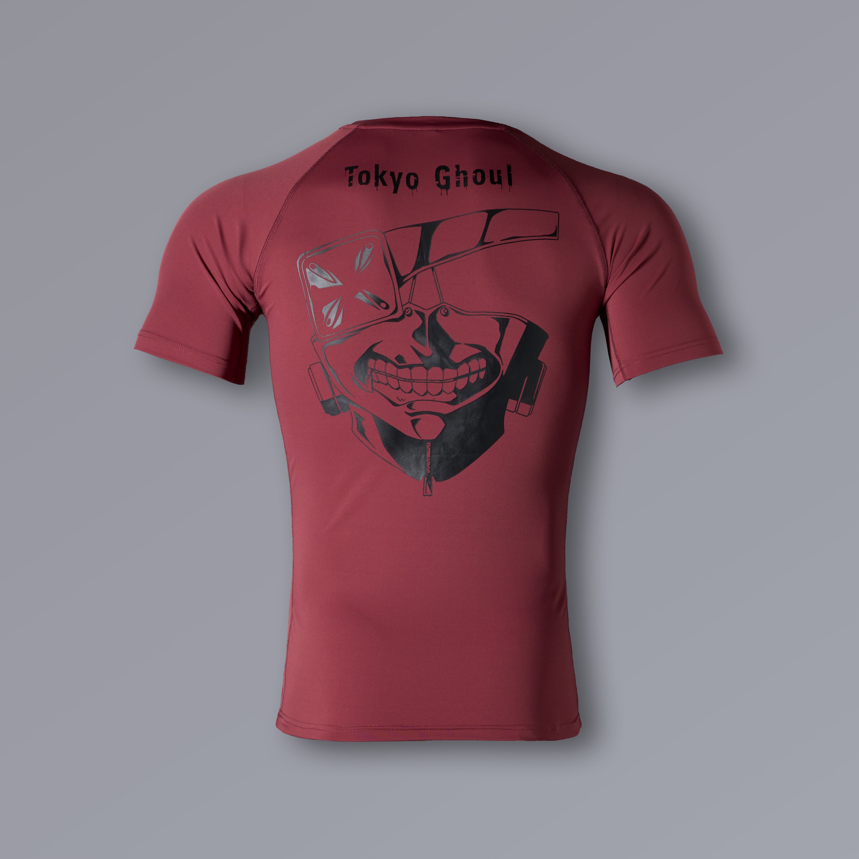 EYEPATCH Compression Shirt in rust with Tokyo Ghoul mask artwork