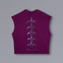 CENTIPEDE Cutoff Tanktop in plum with Tokyo Ghoul artwork, cropped fit