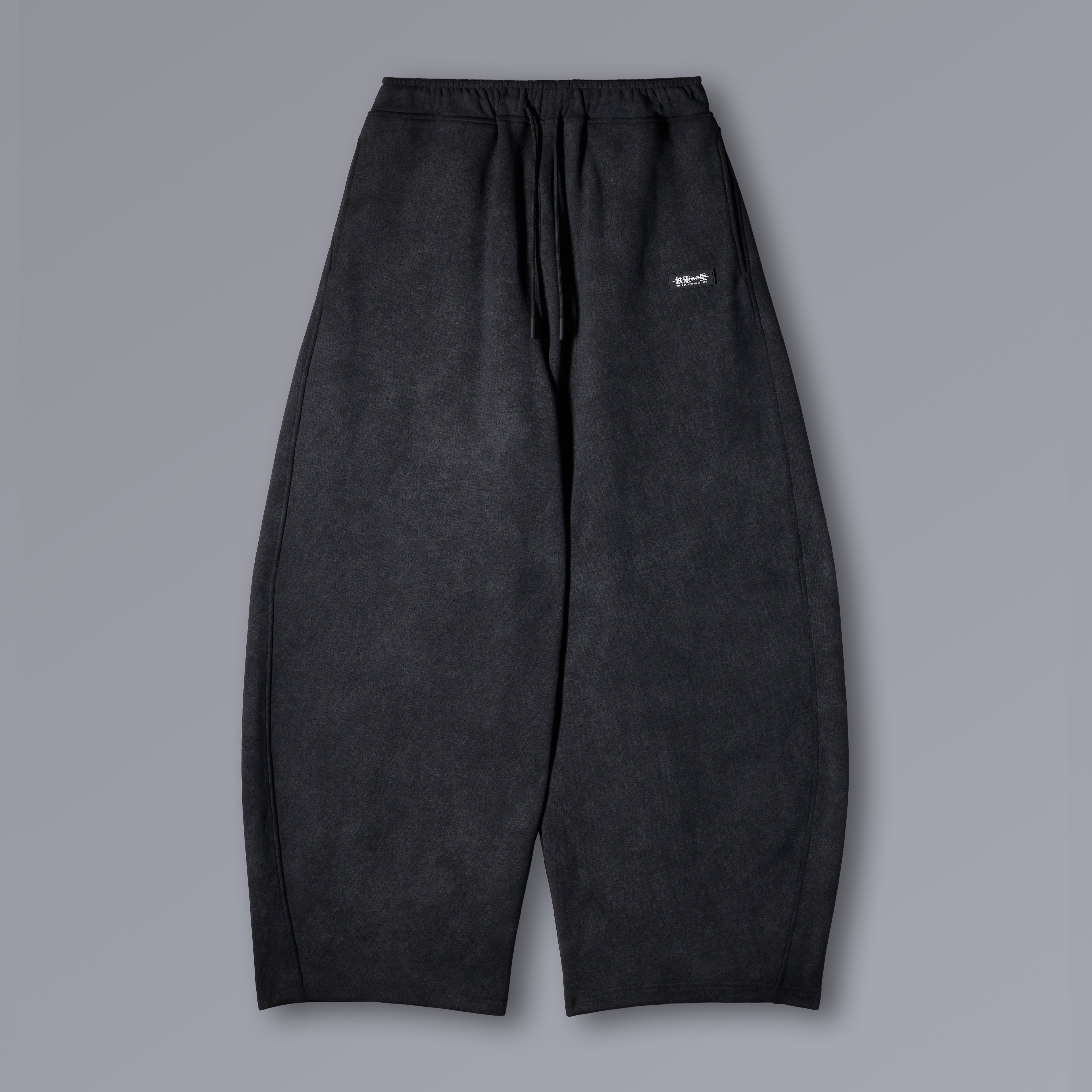 ETERNAL Hakama Sweatpants in black, wide-leg barrel fit