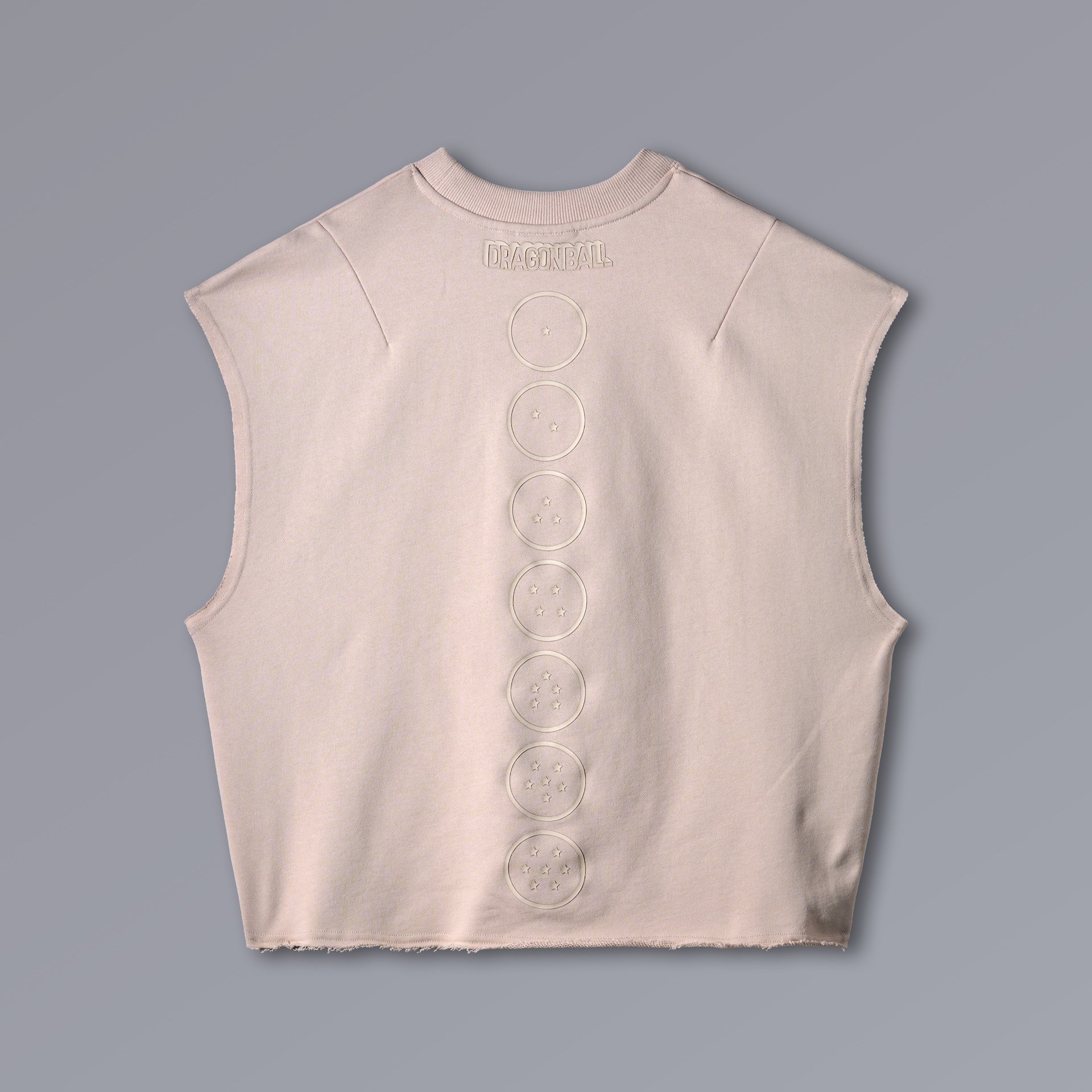 DRAGON BALL Cutoff Tanktop, raw-edge cropped French terry anime training tank
