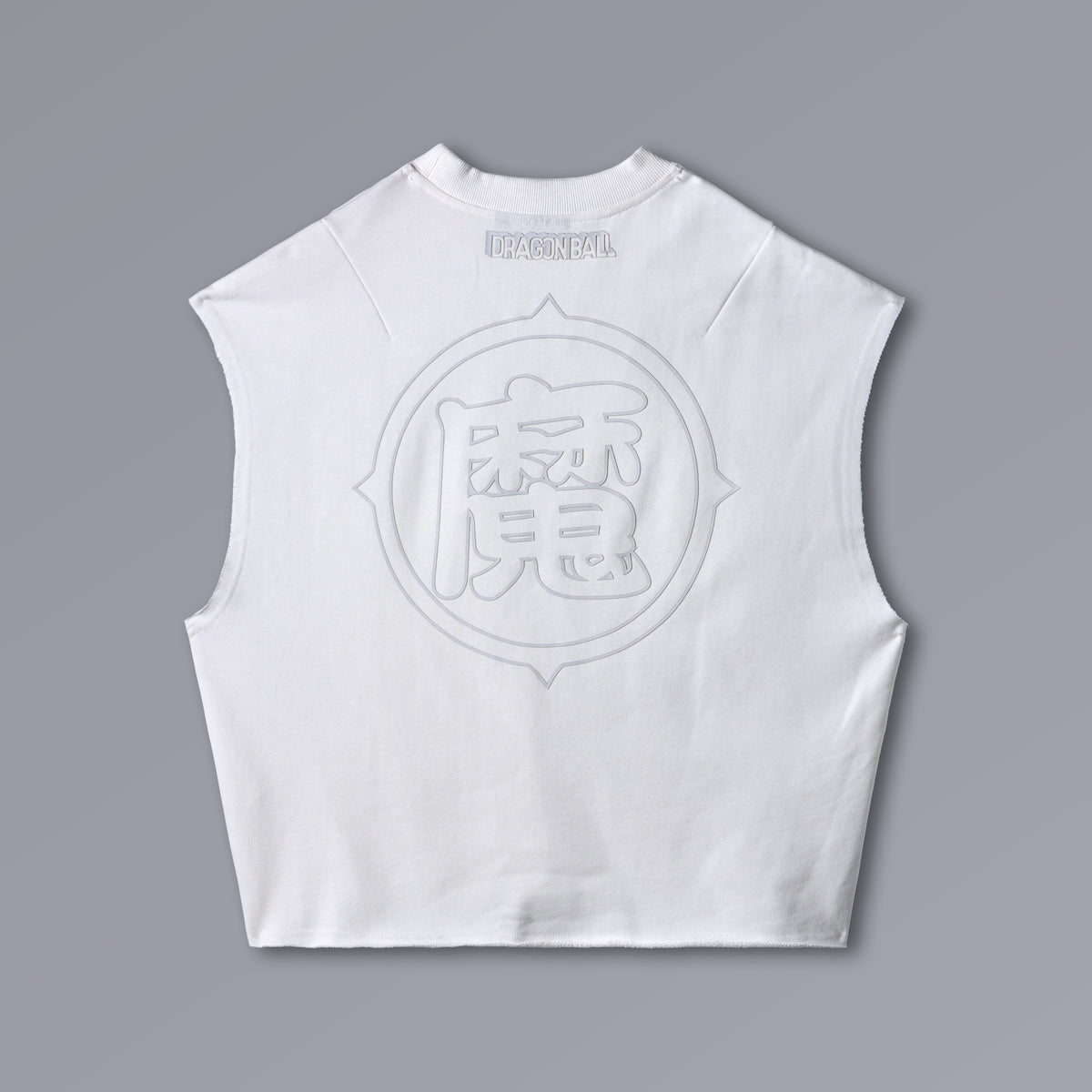 PICCOLO Cutoff Tanktop in Dragon Ball green, raw-edge cropped French terry