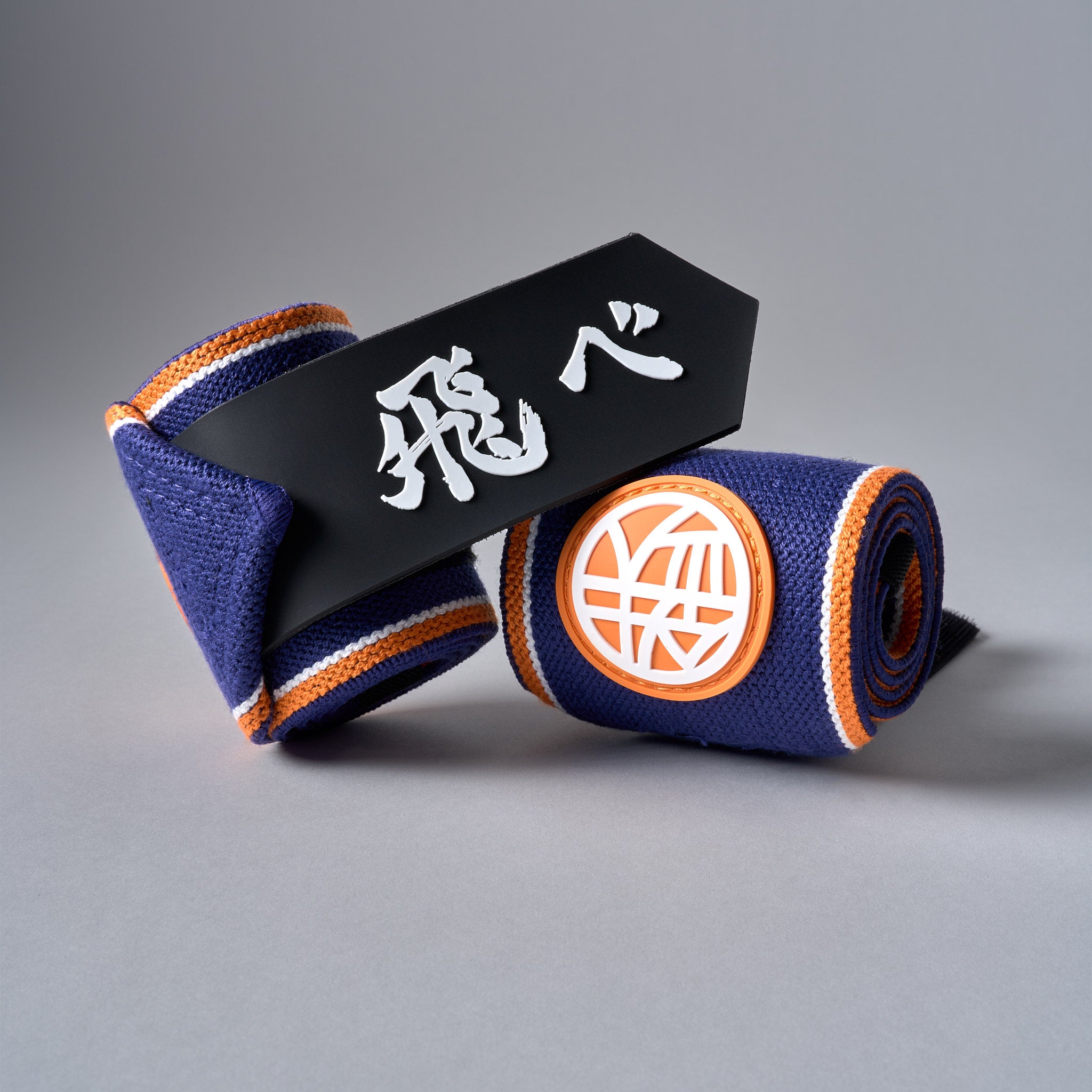 KARASUNO Haikyuu wrist wraps in Karasuno orange and black