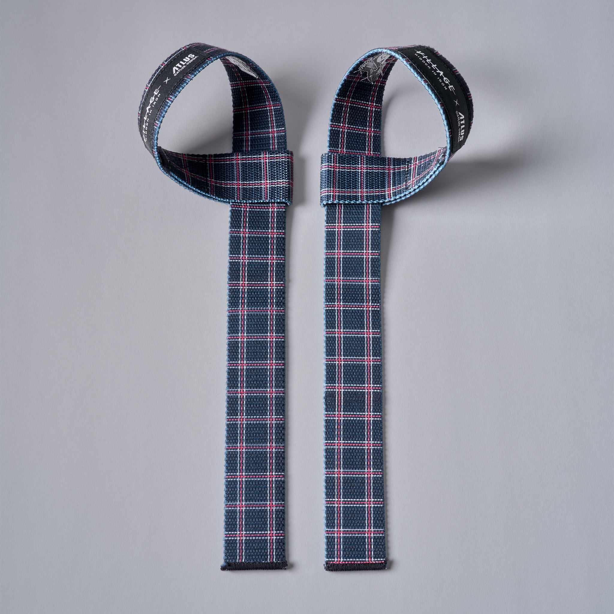 SHUJIN Persona 5 lifting straps in red, black and white