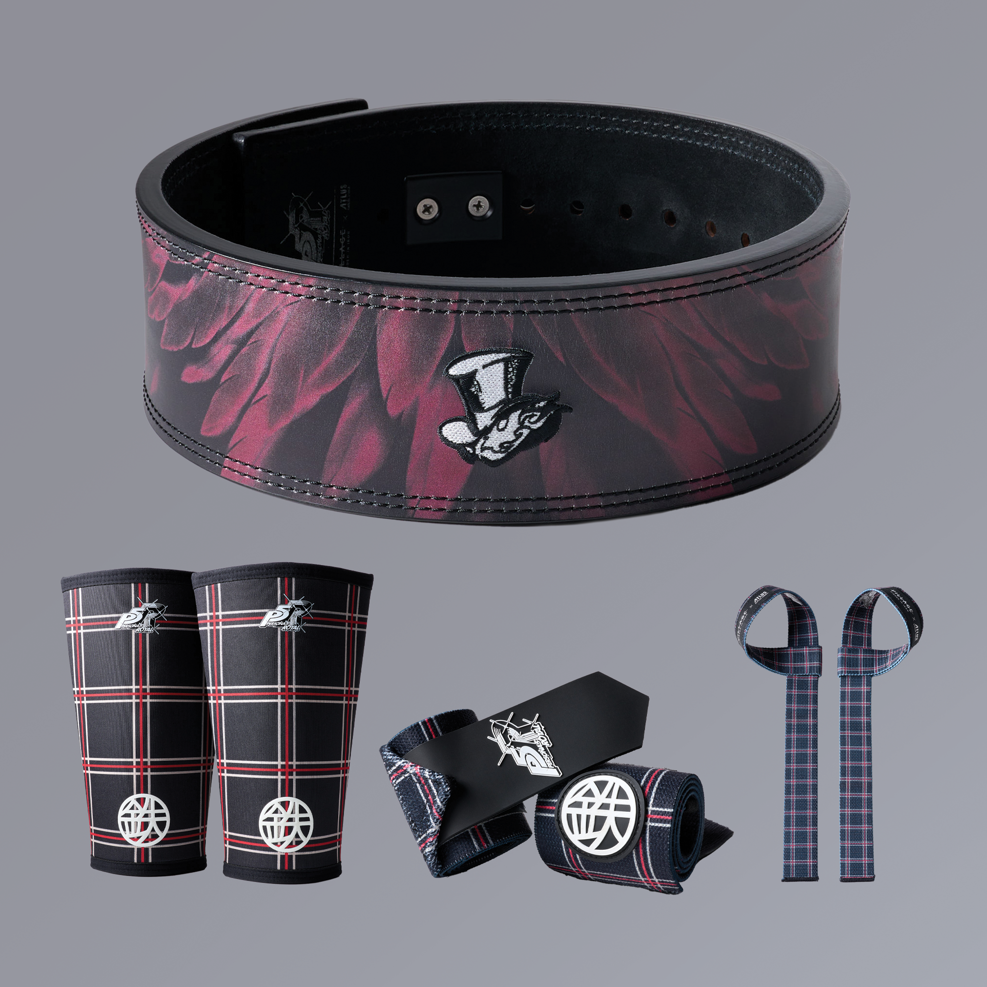 JOKER Training Arc Bundle with Persona 5 lever belt, knee sleeves and wrist wraps