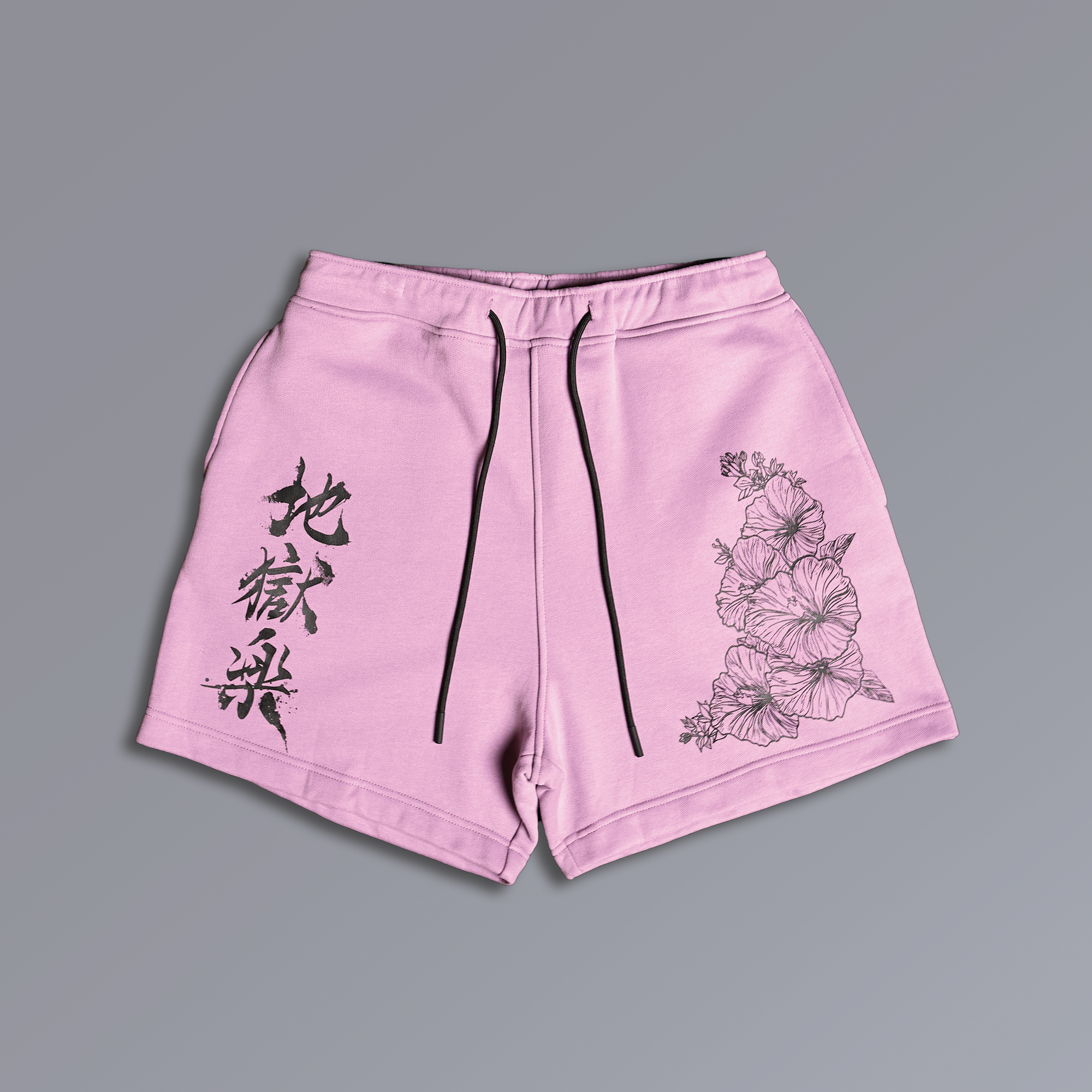 FUJI Paradise Lounge Shorts in brushed fabric, above-the-knee cut