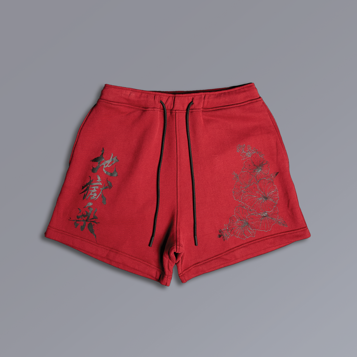 HAKAI Paradise Lounge Shorts in brushed fabric, above-the-knee cut