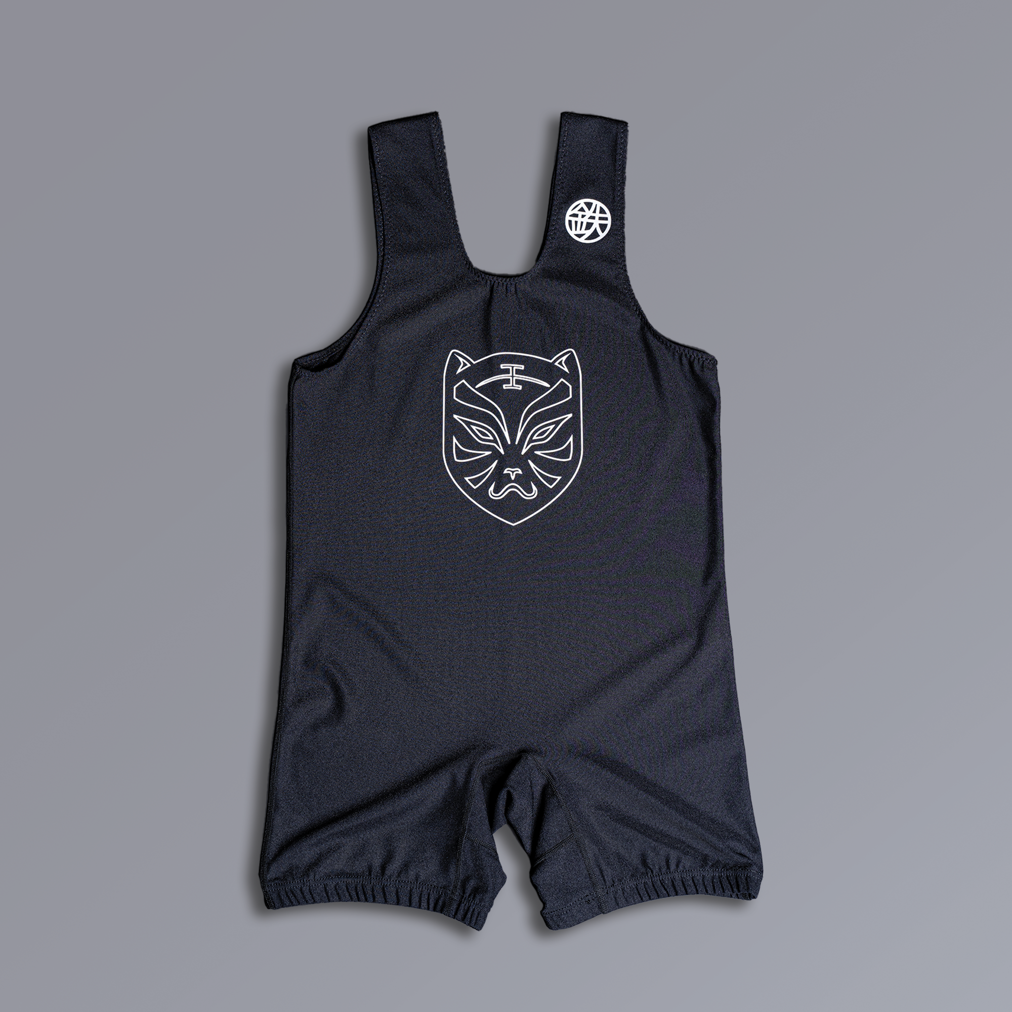 BLACKOPS Pro Singlet powerlifting singlet in black with elastic leg cuffs